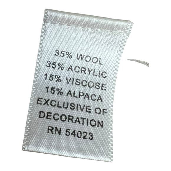 Banana Republic Italian Yarn Cardigan Sweater Tan Open front Alpaca Wool M - Picture 9 of 9